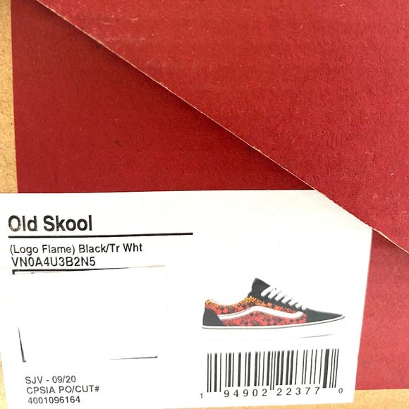 💖MEGA SALE💖VANS Old Skool Logo Flame Suede Canvas Shoes Women's VN0A4U3B2N5 - Picture 9 of 9